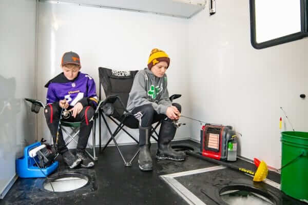 Kids Ice fishing