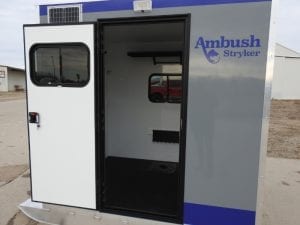 ambush portable ice house inside view