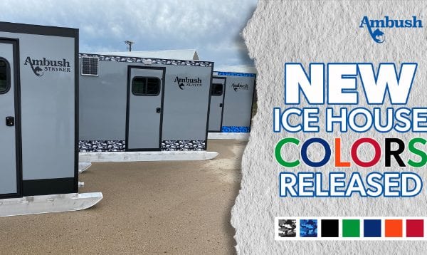 New Colors for Fishing Ice House Ambush Skid House