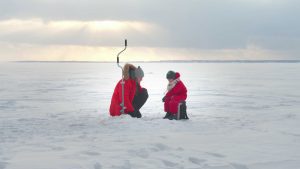 warm winter clothing for ice fishing