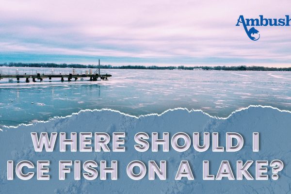 Where to ice fish on a lake