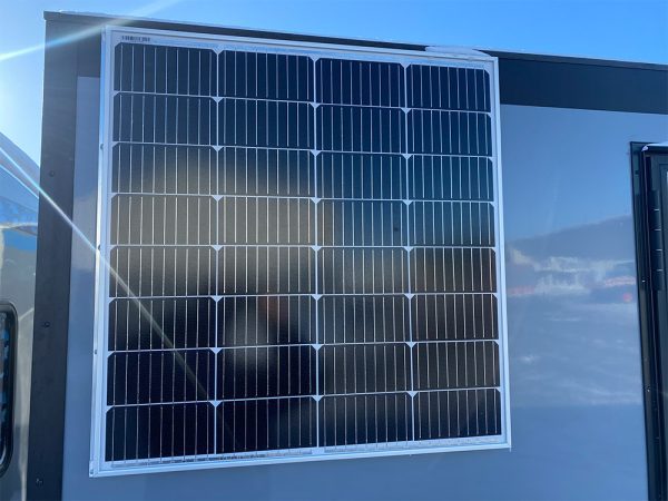 Ambush Solar Panel Kit 100 watt solar panel close up