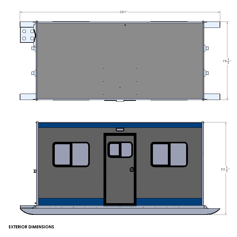 Shanty Dimensions sheet exterior