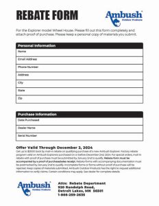 Explorer Rebate Form