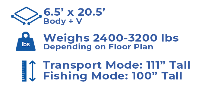 Venture Length, Weight, Height graphic