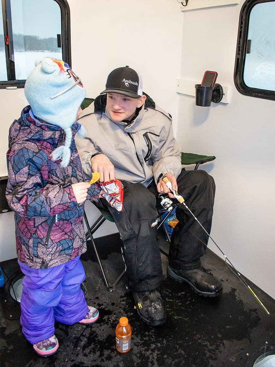 stryker ice house kids fishing