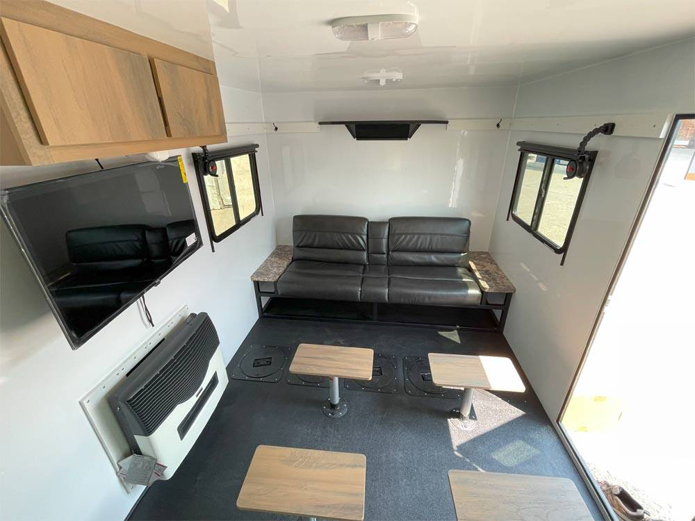 Interior of Slammer Weekender TV